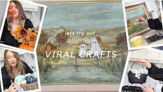 Trying out viral crafts  DIY  Autumn crafts with me [upl. by Airym722]