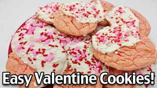 3 Ingredient Cake Mix Cookies Tasty and Easy Valentines Cookies [upl. by Reitman280]