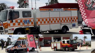 TRIPLE SES TURNOUT PR1 Frankston ses turnout from cfa station Carrum downs pumper c3 turnout [upl. by Oiluarb]