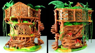 DIY Fairy Tree House  Clay Art Ideas [upl. by Alexandria]