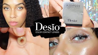 Desio Colored Contacts  Attitude Collection Wild Green amp Tender Hazel 😍 Millzladiva Review [upl. by Oech776]