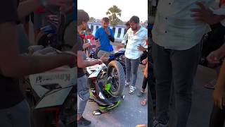 Kawasaki nenja stope felir 😥😥 kawasaki ninja public reaction on road bikelife bikelover [upl. by Retnyw]