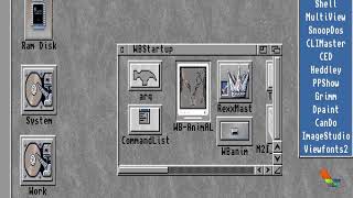 Amiga Workbench Animation WBAnimAL Gadge Software 1998 [upl. by Enneyehs]