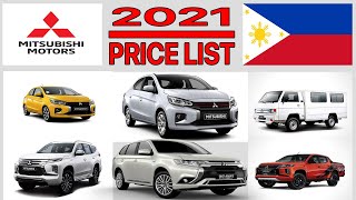 MITSUBISHI PRICE LIST IN PHILIPPINES 2021 [upl. by Margarida]