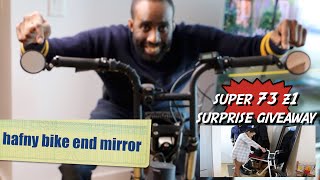 Hafny bar end bike mirror AND SUPER73 Z1 BIKE GIVEAWAY HERVEs WORLD Episode 245 [upl. by Eihtur]