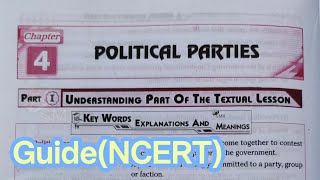 10th class social studies political science 4thlesson political parties question ampanswer guide ncert [upl. by Tace]