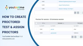 YouTestMe GetCertified 110  How to Create Proctored Test amp Assign Proctors [upl. by Benedict979]