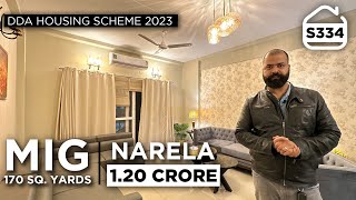 DDA MIG FLATS OF NARELA  Diwali Special Housing Scheme 2023 FCFS  BRS SHOW S334 [upl. by Steffi]