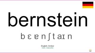 How to pronounce Bernstein German [upl. by Daukas]