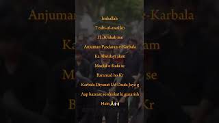 Zainab zainab Anjumane Pasdaran e karbala Lucknow shortvideo viralvideo durrokamatam 7rabiwwal [upl. by Miun]