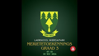 Merietetoekennings GRAAD 3  W8 W9 W13 W17 2024 [upl. by Zarger]