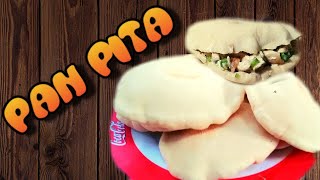 COMO HACER PAN PITA CASERO FACIL Y DELICIOSO [upl. by Nylrebma]