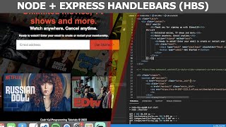 Node JS with Express Handlebars hbs Tutorial Part 1 [upl. by Kennith]