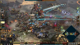 Massive Battle 2 Vs 3  ORKS Vs ELDAR  Warhammer 40K Dawn Of War 3 warhammer warhammer40k [upl. by Firahs17]