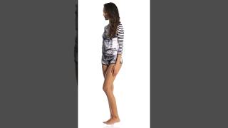 Akela Surf Womens Haloa 34 Sleeve Rashguard Top  SwimOutletcom [upl. by O'Kelly]