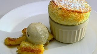 Passion Fruit Soufflé  Sweet Baby James  BBC Food [upl. by Ayikat]