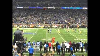 Aaron Rodgers Hail Mary vs Lions almost hit Stadium Ceiling In Stadium [upl. by Ateekahs255]