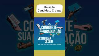 Relação Candidato Vaga Vestibular CEDERJ graduaçãoead universidadepública cederj vestibular2023 [upl. by Judith843]