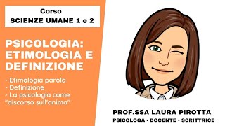 Psicologia etimologia e definizione [upl. by Oicangi]