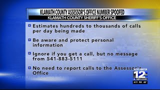 Klamath County Assessors Office number spoofed used for scams [upl. by Velvet554]