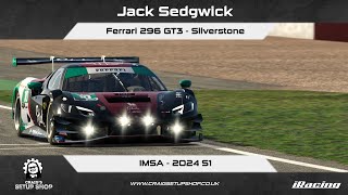 iRacing  24S1  Ferrari 296 GT3  IMSA  Silverstone  Jak [upl. by Gallard30]