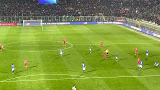 Italia  Macedonia  tifosi macedoni 24032022 [upl. by Nylinej34]