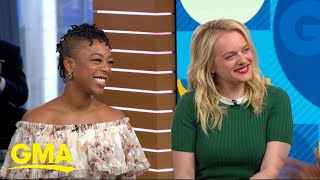 Elisabeth Moss and Samira Wiley talk the new season of The Handmaids Tale l GMA [upl. by Arocat]