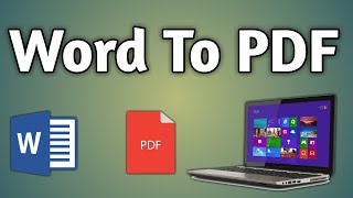 Word To Pdf Converter In Laptop  Laptop Me Word File Ko Pdf Kaise Banaye [upl. by Esta]