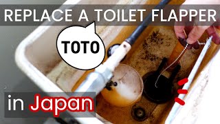 How to Replace a TOTO Toilet Flapper in Japan  THY418  Fix Running Toilet  DIY Plumbing Repair [upl. by Aehcsrop]