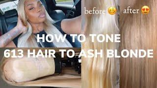 HOW TO GET THE PERFECT ASH BLONDE  install  Curly Me Hair [upl. by Tybie]