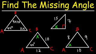 How To Calculate The Missing Angle In a Triangle [upl. by Powell]