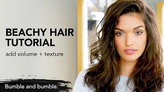 How to Beachy Waves Hairstyle  BbSurf  Bumble and bumble [upl. by Brackely]