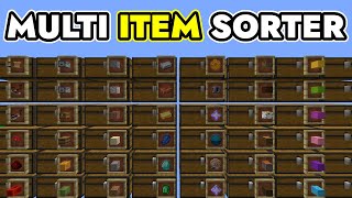 BEST MULTI ITEM SORTER MINECRAFT 1214 114  TUTORIAL [upl. by Veleda]