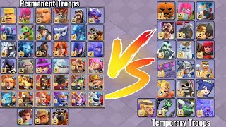 Permanent Troops VS Temporary Troops  Clash Of Clans [upl. by Bender]