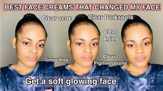 4 BEST FACE CREAMS THAT TRANSFORM MY FACE CLEAR DARKSPOTS HYPERPIGMENTATIONS ACNE PIMPLES [upl. by Sorac]