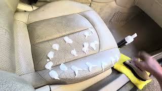 Best Cleaning Product for Cleaning Dirty tan MercedesBenz Leather Seats [upl. by Markowitz]