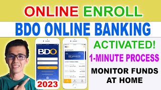 EASY STEPS TO ENROLL BDO ONLINE BANKING  BDO ACCOUNT ENROLLMENT  TAGALOG TIPS 2023 [upl. by Beilul401]