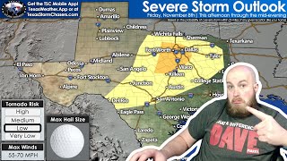 Texas Weather Roundup I35 Severe Weather Risk Today [upl. by Lilah]