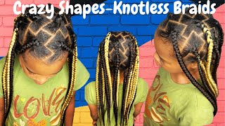 Crazy Parts on Knotless Braids  Protective Hairstyle [upl. by Krilov]