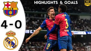 Real Madrid Vs Barcelona 0 4 Full Match Highlights ✓ 27th October 2024 All Goals [upl. by Yattirb]