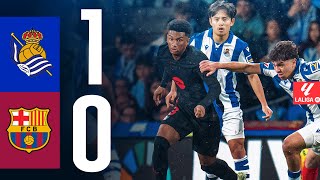 REAL SOCIEDAD 1 vs 0 FC BARCELONA  LALIGA 202425 MD13 [upl. by Enovahs]