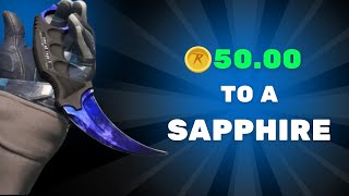 50 TO A SAPPHIRE ON CSGOROLL [upl. by Nylzaj]