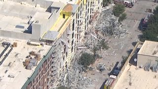 Scaffolding collapse in Houston [upl. by Celia]