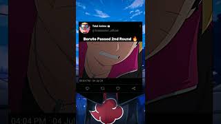 Boruto Passed 2nd Round 🔥  shorts shortvideo naruto narutoshippuden boruto hinata viral [upl. by Dnalevets]