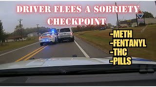 Driver attempts to avoid police checkpoint  Pursuit ends with PIT MANEUVER by Arkansas State Police [upl. by Ecidnarb]