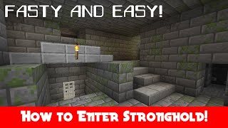 MINECRAFT  How to Enter the Stronghold FAST and EASY 1171 [upl. by Eirallam]