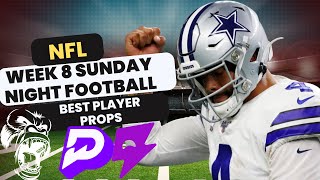 PRIZEPICKS WEEK 8 SUNDAY NIGHT FOOTBALL COWBOYS vs 49ERS BEST PLAYER PROPS BEST BETS SUNDAY FOOTBALL [upl. by Esli]