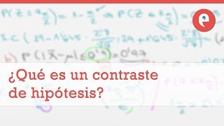 ¿Qué es un contraste de hipótesis [upl. by Kiki]