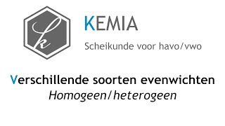 Verschillende soorten evenwichten Homogeenhetereogeen [upl. by Dodwell650]