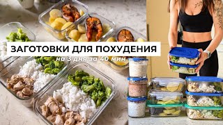 ЗАГОТОВКИ НА 3 ДНЯ ЗА 40 МИН🥗 Как похудеть питаясь вкусно и не готовить каждый день [upl. by Ycinuq]